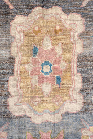 Antique Oushak Rug with Vibrant Palette