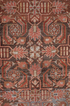 Antique Malayer Runner with Allover Floral Lattice Design