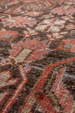 Antique Malayer Runner with Allover Floral Lattice Design
