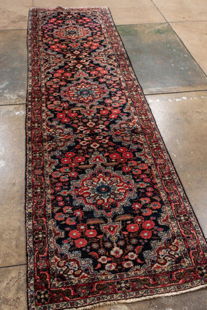 Antique Malayer Runner with Vibrant Colors