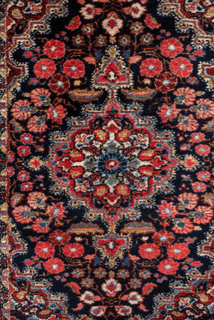 Antique Malayer Runner with Vibrant Colors