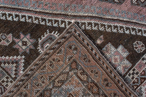 Antique Persian Shiraz with Diamond Medallion and Tribal Motifs