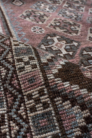 Antique Persian Shiraz with Diamond Medallion and Tribal Motifs