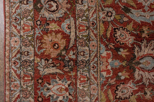 Antique Persian Tabriz with Floral Medallion Design in Rich Earth Tones