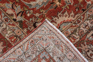 Antique Persian Tabriz with Floral Medallion Design in Rich Earth Tones