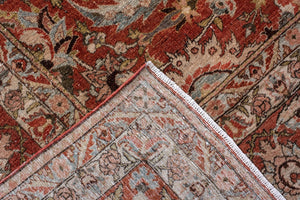 Antique Persian Tabriz with Floral Medallion Design in Rich Earth Tones