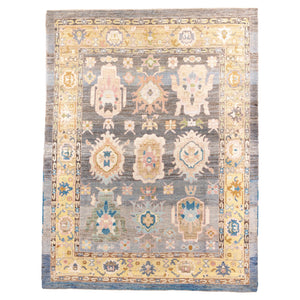 Antique Oushak Rug with Vibrant Palette
