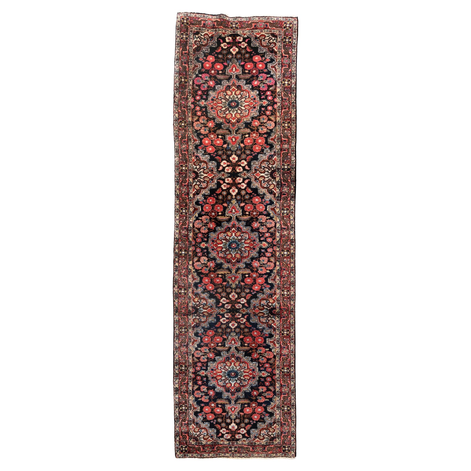 Antique Malayer Runner with Vibrant Colors
